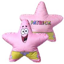 Almofada Patrick 3D Formato Estrela Aveludada Oficial Bob Esponja Nickelodeon - Zona Criativa