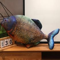 Almofada Peixes Realista Macio Decoração Presente Travesseiro Engraçado Macio 38cm a 120cm