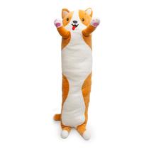 Almofada Pelúcia Cachorro 70cm Caramelo/Branco - Polibrinq Almofada Pelúcia Cachorro 70cm Caramelo/Branco - Polibrinq