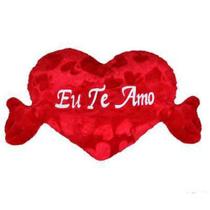 Almofada Pelúcia Coração Com Braço Eu Te Amo 54 X 25 Cm
