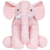 Almofada Pelúcia Infantil Elefante Gigante Rosa 60cm 7562 Buba