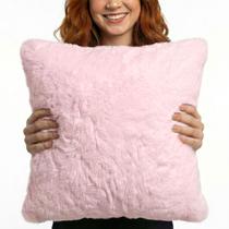 Almofada Pelúcia Pelo Curto Luxo Decoração Sala Rosa Bebê 40x40 Novadecora Almofada Pelúcia Pelo Curto Luxo Decoração Sala Rosa Bebê 40x40 Novadecora