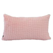 Almofada Pelúcia Tramado Rosé Retangular Almofada Pelúcia Tramado Rosé Retangular