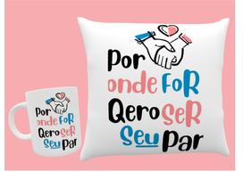 Almofada personalizada caneca personalizada - Presente namorada