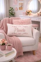 Almofada Personalizada INICIAIS Bordadas Sua Cama Mais Linda Maravilhosa Cor do Bordado:Rosa Antigo Almofada Personalizada INICIAIS Bordadas Sua Cama Mais Linda Maravilhosa Cor do Bordado:Rosa Antigo