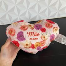 Almofada personalizada Melhor mãe presente dia das mães decorada de pelúcia de coração Almofada personalizada Melhor mãe presente dia das mães decorada de pelúcia de coração