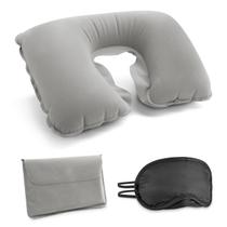 Almofada Pescoço Inflável Avião Kit Viagem Máscara Dormir Almofada Pescoço Inflável Avião Kit Viagem Máscara Dormir