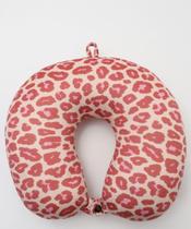 Almofada Pescoço Plush Animal Print Marisa Rosa-25031 Almofada Pescoço Plush Animal Print Marisa Rosa-25031
