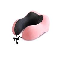 Almofada Pescoço Viagem Ajustável Espuma Viscoelástica Rosa - Shopmix