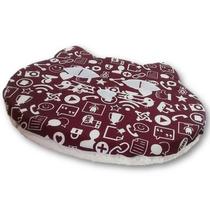 Almofada Pet Carinha de Gato Espuma Decoração Carapinha