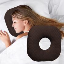 Almofada piercing Wuronsa para quem dorme de lado com orifício para a orelha Almofada piercing Wuronsa para quem dorme de lado com orifício para a orelha