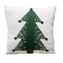 Almofada Pinheiro Tricot 50x50 Branco/Verde Almofada Pinheiro Tricot 50x50 Branco/Verde