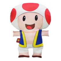 Almofada ploosh head cogumelo toad - super mario bros