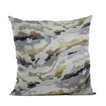 Almofada Plutus Brands Velvet Crest 61x61 cm Preto e Cinza Almofada Plutus Brands Velvet Crest 61x61 cm Preto e Cinza