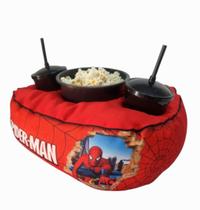 Almofada Porta Pipoca Com Bolso Balde + Copos Homem-Aranha 2