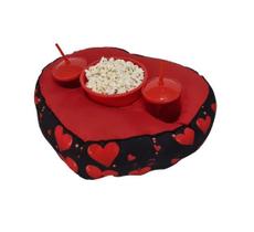 Almofada Porta Pipoca Formato Coração - I Love You