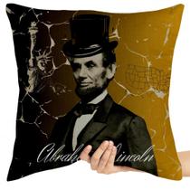Almofada Premium 45x45 abraham lincoln chapeu