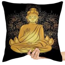 Almofada Premium 45x45 buda dourado sidarta gautama Almofada Premium 45x45 buda dourado sidarta gautama