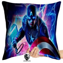Almofada Premium 45x45 capitao america martelo thor Almofada Premium 45x45 capitao america martelo thor