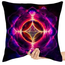 Almofada Premium 45x45 geometria sagrada fogo roxo Almofada Premium 45x45 geometria sagrada fogo roxo