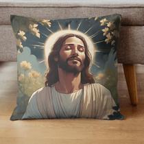 Almofada Premium 45x45 Jesus coroa luz Almofada Premium 45x45 Jesus coroa luz