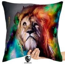 Almofada Premium 45x45 leao multicolorido