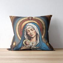 Almofada Premium 45x45 Mãe Maria e menino Jesus Almofada Premium 45x45 Mãe Maria e menino Jesus