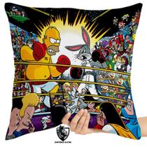 Almofada Premium 45x45 personagens homer perna longa box