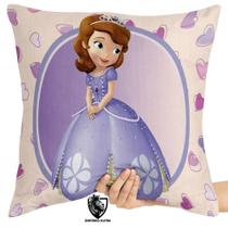 Almofada Premium 45x45 princesa sofia coracoes Almofada Premium 45x45 princesa sofia coracoes