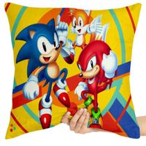 Almofada Premium 45x45 sonic tails knuckle Almofada Premium 45x45 sonic tails knuckle