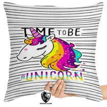 Almofada Premium 45x45 unicornio time Almofada Premium 45x45 unicornio time