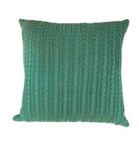 Almofada Premium Trico e Veludo Verde 50x50cm