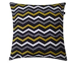 Almofada Preta Chevron 40x40cm Dourados