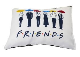Almofada Preta Friends Série Decoração Geek Presente Fãs