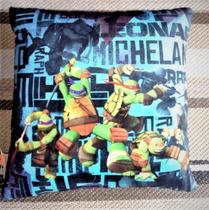 Almofada quadrada (fibra)tartarugas ninja - 01 unidade