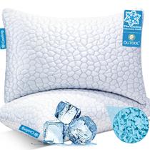 Almofada QUTOOL Gel Cooling ajustável em espuma viscoelástica triturada, pacote com 2 unidades