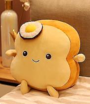 Almofada Recheada Kawaii Toast Simulation Pão fatiado 45cm Almofada Recheada Kawaii Toast Simulation Pão fatiado 45cm