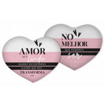 Almofada recorte coracao peq - amor que nos transforma Almofada recorte coracao peq - amor que nos transforma