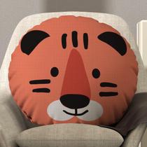 Almofada Redonda Avulsa Cheia Infantil Bichinhos 45cm x 45cm - Enchimento de Silicone