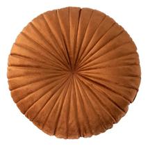 Almofada Redonda Cheia Em Veludo - 40Cm