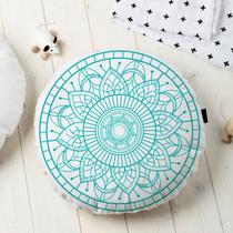 Almofada Redonda Estampada Mandala 45x45cm Durga Tiffany Almofada Redonda Estampada Mandala 45x45cm Durga Tiffany