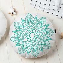 Almofada Redonda Estampada Mandala 45x45cm Indira Jade