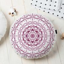 Almofada Redonda Estampada Mandala 45x45cm Provence Uva