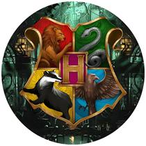 Almofada Redonda Harry Potter Brasao Plataforma 40x40 Cheia