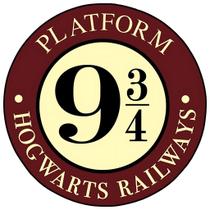 Almofada Redonda Harry Potter Brasao Plataforma 40x40 Cheia