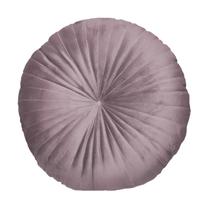 Almofada Redonda Rendy em Veludo Rosa Quartzo