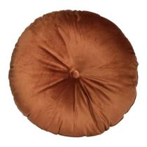 Almofada Redonda Terracota C/ Botão 325 50cm Belchior Almofada Redonda Terracota C/ Botão 325 50cm Belchior