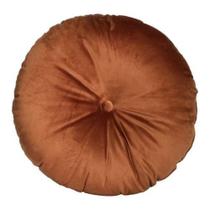 Almofada Redonda Terracota Com Botão 325 50Cm Belchior Almofada Redonda Terracota Com Botão 325 50Cm Belchior