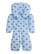 Almofada Redutor de Bebê Conforto Azul com Coroas