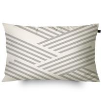 Almofada Retangular Algodão Serigrafada Aram 30x50cm Cinza Almofada Retangular Algodão Serigrafada Aram 30x50cm Cinza